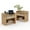 Walnut 2PCS, variant on Gaderth Rattan Nightstand, End Table, Side Tables, Bedside Table, Boho Night Stand with Type-C Charging Station Suitable for Bedroom, Office, Living Room