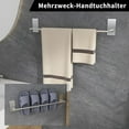 thumbnail image 3 of Self-Adhesive 40Cm Towel Rack & Hook Set - No Drilling, 304 Stainless Steel!, 3 of 9
