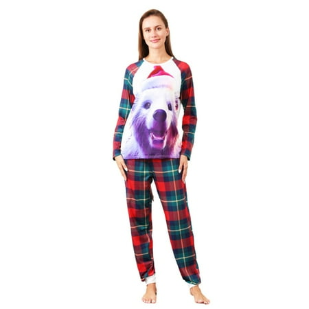 

Family Matching Pajama Set Loungewear Sleep Wear White Bear Print