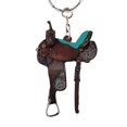 thumbnail image 1 of Trayknick Key Chain Multifunctional Decorative Personalized Fashion Western Cowboy Saddle Acrylic Pendant for Horses Lover, 1 of 13