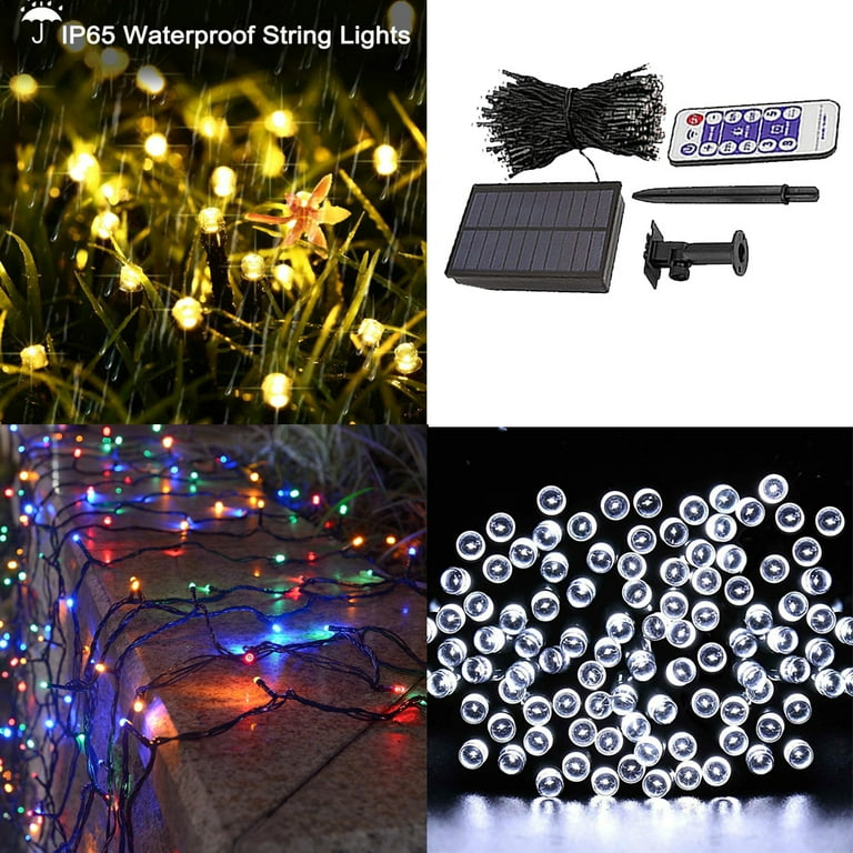 Qedertek Christmas Solar Lights LED Solar String Lights,39ft 100 LED Fairy Outdoor String Lights Decorative Lighting for Home,Lawn,Garden,Wedding,Patio,Party,and Holiday Decorations (White) Qedertek Christmas Solar Lights LED Solar String Lights,39ft 100 LED Fairy Outdoor String Lights Decorative Lighting for Home,Lawn,Garden,Wedding,Patio,Party,and Holiday Decorations (White)