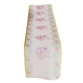 thumbnail image 3 of Efavormart White Pink Non-Woven Peony Floral Print Table Runner with Gold Edges, Spring Summer Kitchen Dining Table Decoration - 11"x108", 3 of 5