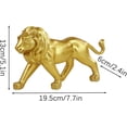thumbnail image 3 of TONGPPUA Resin Decorative Lion Ornament, Lion Statues Sculpture, Collectible Lion Figurine for Home, Office, Desktop (Gold, 7.7'' x 2.4'' x 5.1''), 3 of 6