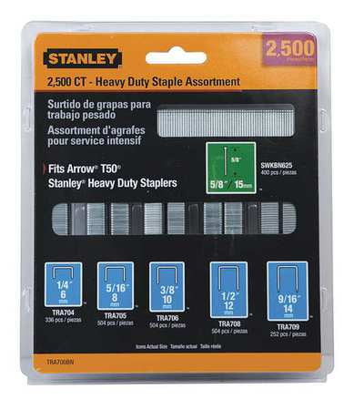 Stanley Narrow Crown Staples Heavy Duty Silver Tra704-5c for sale online 