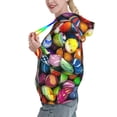 thumbnail image 2 of Kdxio Easter Eggs2 Print Womens Oversized Hoodies Sweatshirts Hooded Pullover Tops Sweaters Casual-X-Large, 2 of 7