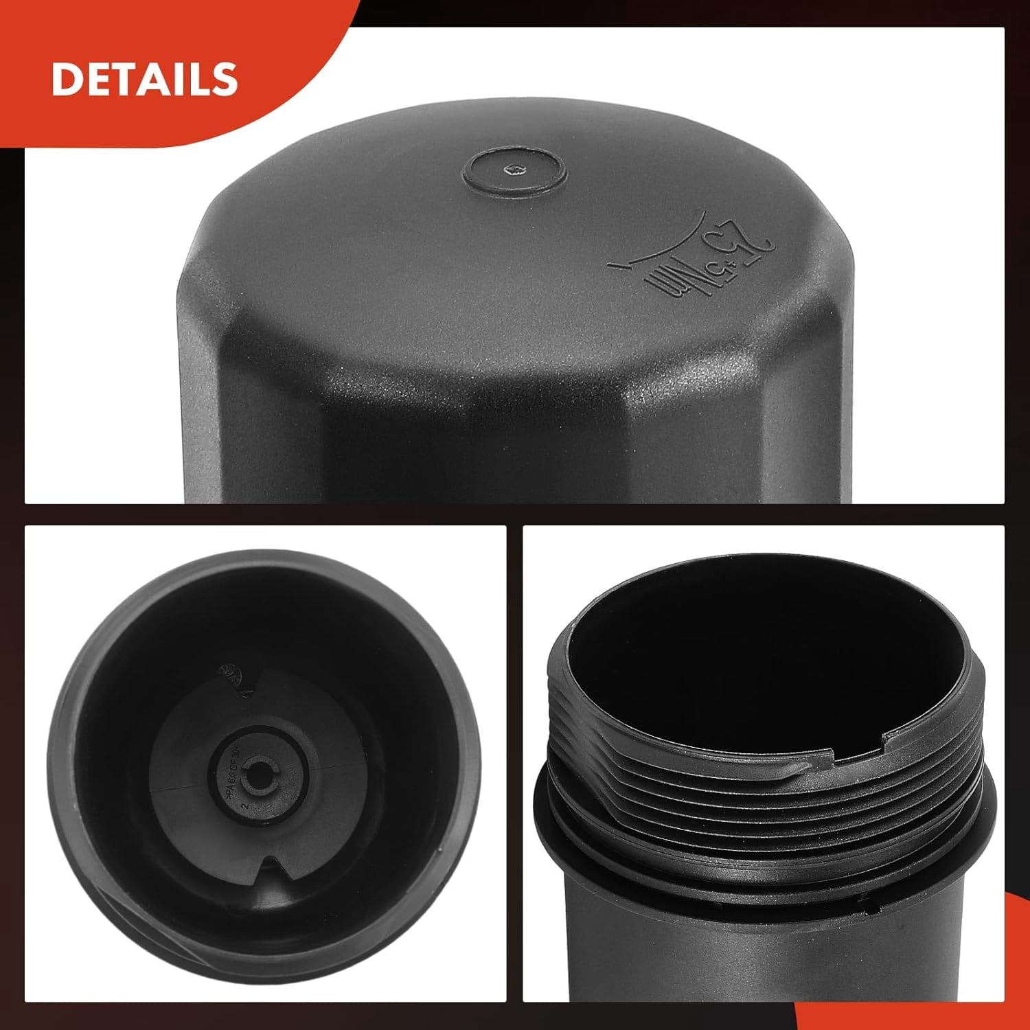 A-Premium Oil Filter Housing Cover Cap Compatible with Mercedes-Benz C300 C350 C400 E350 E400 GLK350 GLS450 ML400 SLK350 C43 AMG E43 AMG 3.0L 3.5L Fits select: 2017 MERCEDES-BENZ GLS 450 4MATIC