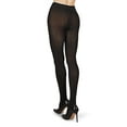 thumbnail image 2 of MeMoi Women's Cozy Flat-Knit Organic Cotton Blend Sweater Tights - Womens - Female, Large/X-Large, Black, 2 of 6