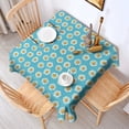 thumbnail image 2 of Blue Daisy Flower Pattern Square Tablecloth,Waterproof Square Table Cover,Wipeable Spillproof Washable Table Cover for Home Kitchen Party Decor 52"x52"(132x132cm), 2 of 6