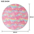 thumbnail image 6 of Pink Tie Dye Pattern Round Tablecloth 60"x60",Wrinkle Wipeable Table Cloth for Kitchen Dining Room Picnic Patio Party, 6 of 6