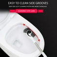 thumbnail image 4 of Bathroom Toilet Bowl Brush and Holder Set, Curved Design Toilet Brush Strap for Deep Cleaning, Wall Mounted Multifunctional No Dead Corner Toilet Brush, Cleaning Supplies for Bathroom, 4 of 7