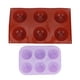 thumbnail image 4 of Juego de 2 moldes de silicona semicirculares para chocolate y postres para cocina creativa DIY para hornear, 4 of 8
