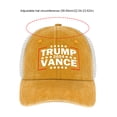 thumbnail image 4 of Vance 2024 Sombrero Ajustable Transpirable Algodón Gorras Béisbol () Amarillo, 4 of 5