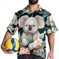 thumbnail image 4 of Koala Men's Casual Short Sleeve Button Down Shirts - Printed Summer Beach Tops for Men and Women, 4 of 6