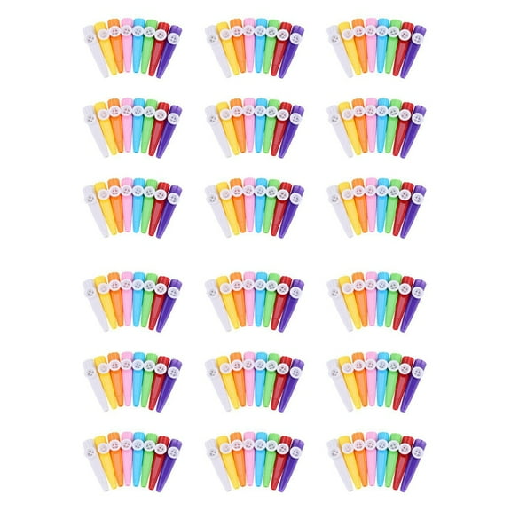 144 Pieces Plastic Kazoos 8 Colorful Kazoo Musical Instrument, Good Companion for Guitar, Ukulele, Violin, (144 Pieces)