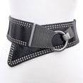 thumbnail image 4 of IDALL Belts for Women,Western Belts Women's Fashion Vintage Wide Waist Belt Elastic Stretch Belts With Interlock Buckle Corset Belt,Waist Chain Black, 4 of 7