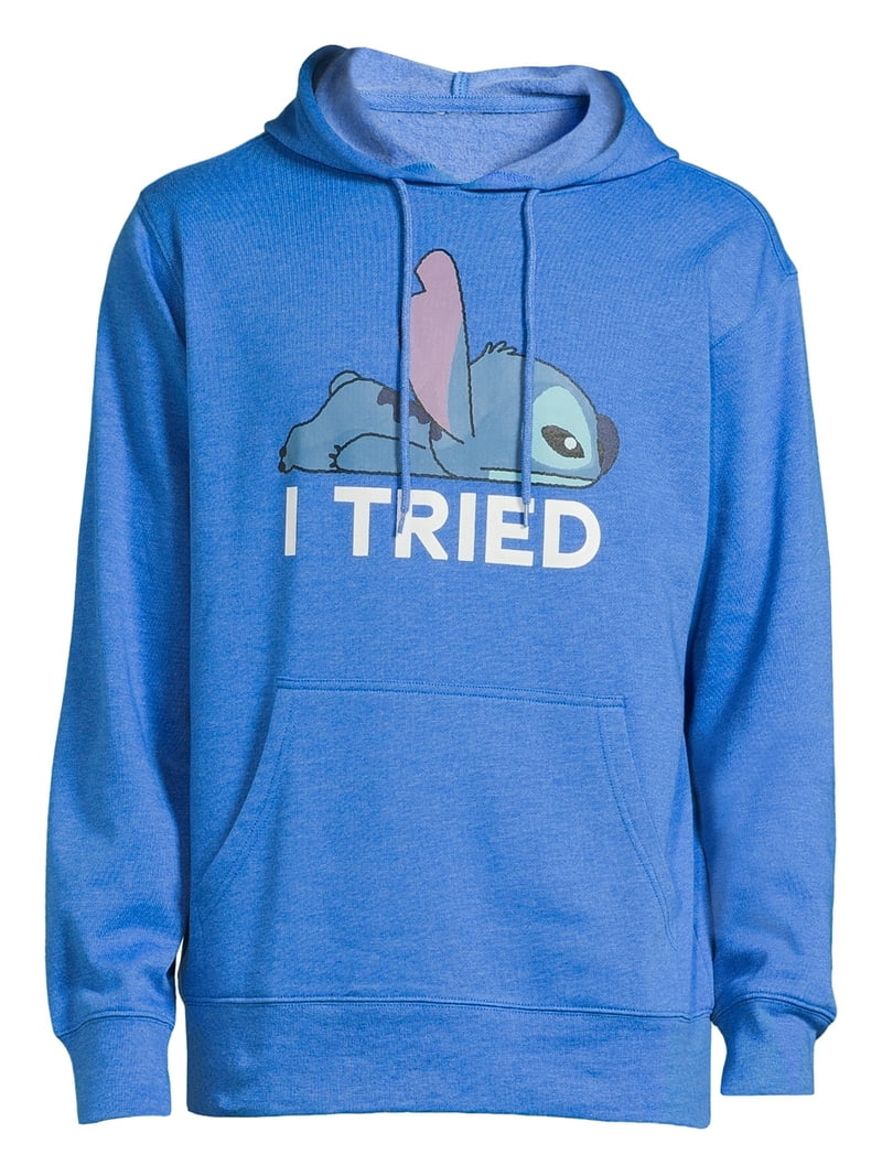 Disney Stitch Mens & Big Mens I Tried Hoodie Sweatshirt, Size S