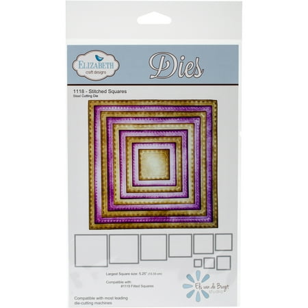 - Elizabeth Craft Metal Die Stitched Squares, 5.25