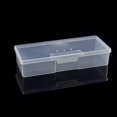 thumbnail image 4 of 1pc Nail Art Rectangle Plastic Transparent Storage Box Nail Rhinestone Brush Pen Buffer Grinding Files Organizer Container Case, 4 of 8