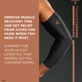 thumbnail image 3 of Tommie Copper Sport Compression Arm Sleeve, Black, Adult Small/Medium, Copper and Zinc Infused Muscle Recovery, 1 Count per Pack, 3 of 9