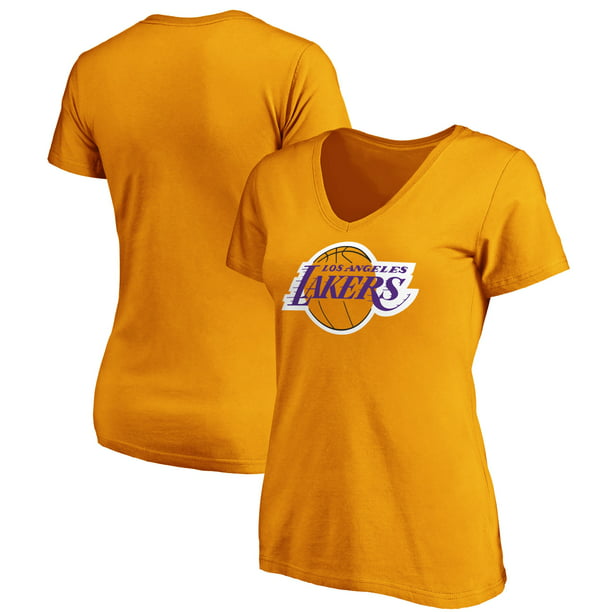 Los Angeles Lakers Fanatics Branded Women's Team Primary Logo V-Neck T ...