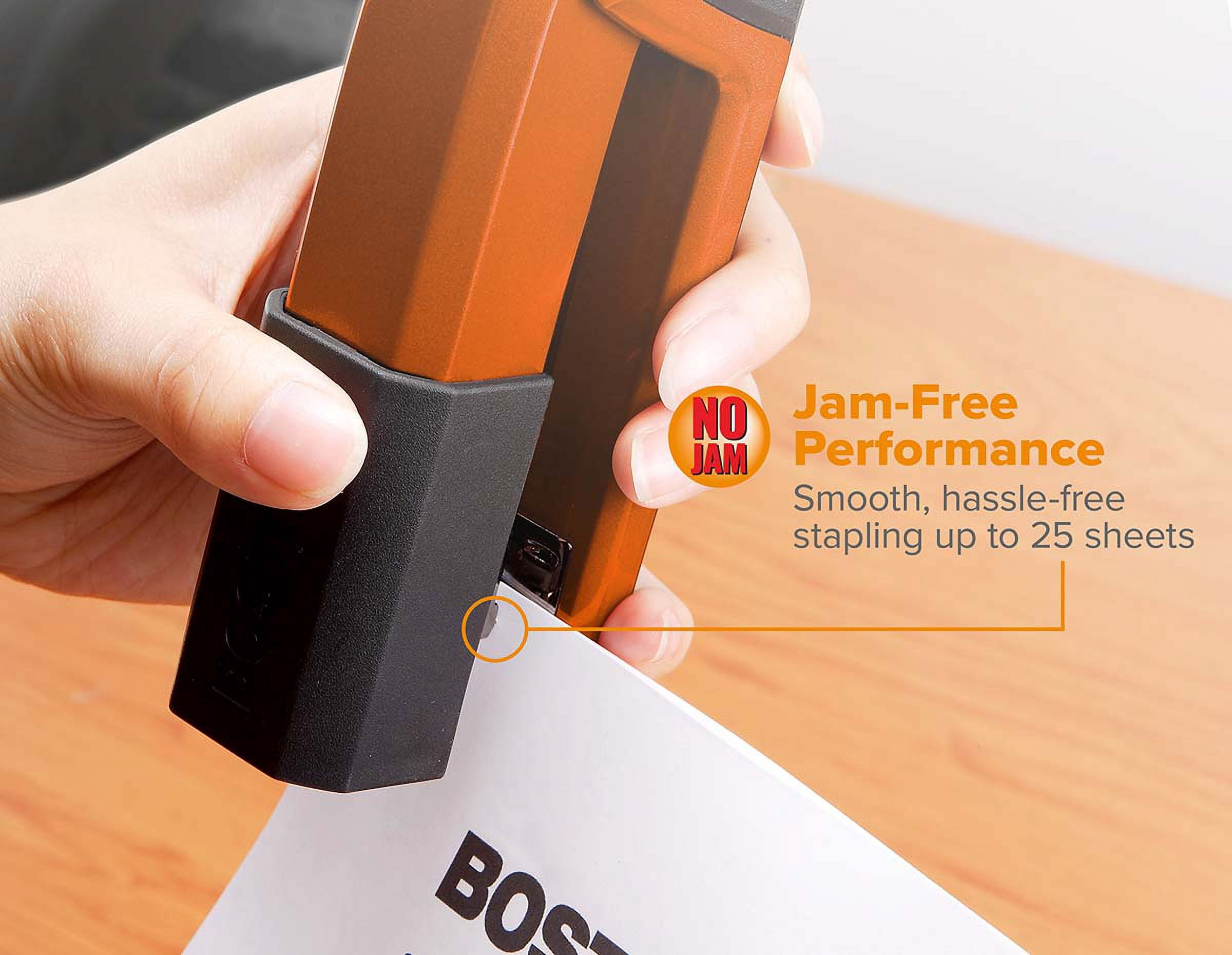 Bostitch Epic Desktop Stapler with Built-in Remover, Orange
