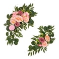thumbnail image 3 of Arco de flores para boda, , vegetación rústica, decoración versátil, de puerta de pared de recepción, decoración de fondo de hojas Rosa, 3 of 8