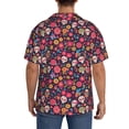 thumbnail image 3 of Kdxio Men's Hawaiian Shirt for Men Short Sleeve Shirt Apricot color Skull flower Summer Casual Holiday Beach Button Down T-Shirts, 3 of 5