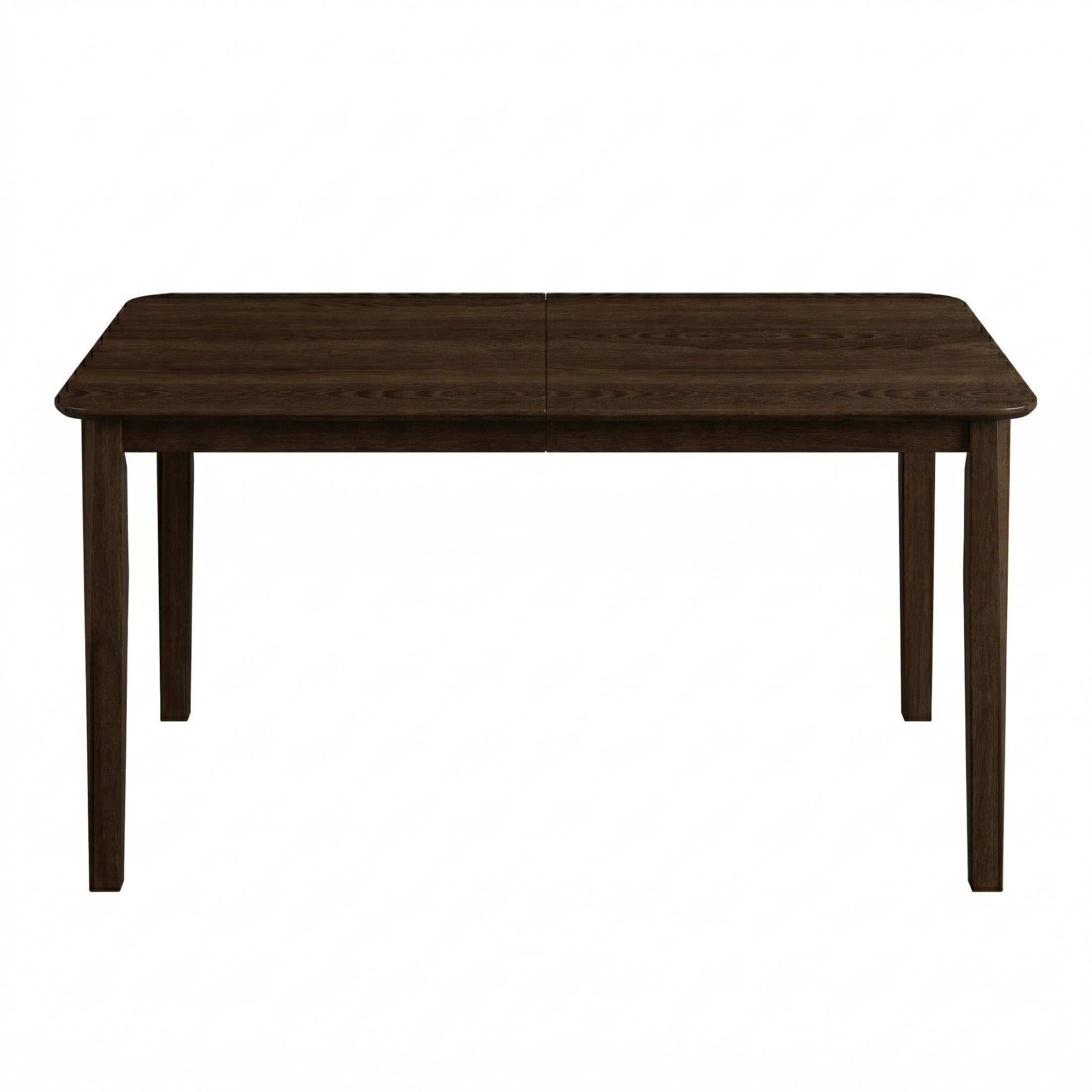 Home Design Vinita Rectangular Dining Table with Rounded Corners, Brown