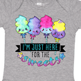 thumbnail image 4 of Inktastic I'm Just Here for the Sweets with Spun Sugar Candy Boys or Girls Baby Bodysuit, 4 of 5