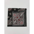 thumbnail image 3 of Hav-A-Hank Paisley Bandanna 22 X 22-Black Red White 100% Cotton USA Made, 3 of 3