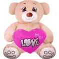 thumbnail image 1 of Peluches Oso Rechoncho Beige PELUCHERIA con corazon Rosa, 1 of 5