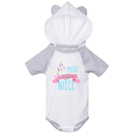 

Inktastic Most Magical Niece- cute unicorn Gift Baby Girl Bodysuit