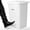 White, variant on Plastic Prince 27 Gallon Step-On Trash Can/Container, Black Plastic Dustbin with Lid and Foot Pedal, Hands-Free Disposal