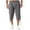 Gray, variant on Mens Capri Pants with Pockets Summer Casual Classic Fit Pants Elastic Waist Solid Color Capris Pants