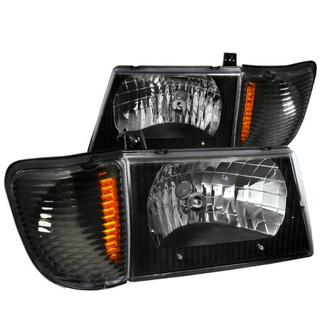 - Spec-D Tuning 1992-2006 E150 E250 E350 Econoline Van Headlight + Corner Lights Park Lamps Black (Left + Right) 1992 1993 1994 1995 1996 1997 1998 1999 2000 2001 2002 2003 2004 2005 2006