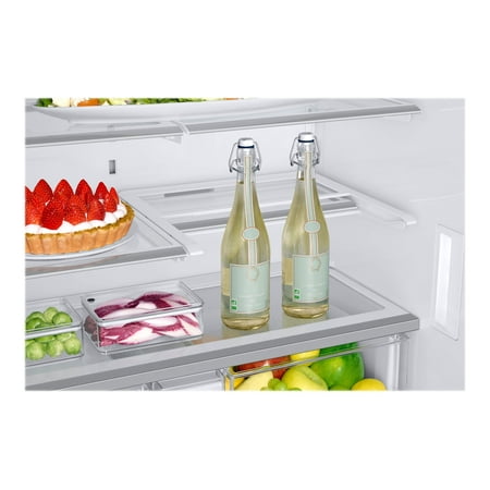 Samsung - 22.6 Cu. Ft. 4-Door Flex French Door Counter-Depth Refrigerator - Tuscan Stainless Steel