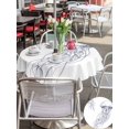 thumbnail image 6 of Outdoor Tablecloth with Umbrella Hole Zipper Blue White Jellyfish Coastal Round Tablecloth 54" Waterproof Outside Table Cloth Nautical Summer Ocean Seaside Patio Table Cover Tablecloths for Picnic, 6 of 8