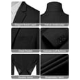 thumbnail image 4 of Blazer MAGE MALE de un botón, corte slim, ligero, negro, 4 of 8