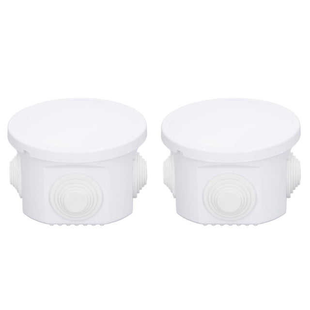 Caja de conexiones ZHCH 2 uds 80x50mm redonda plástico ABS IP55 impermeable a prueba de polvo