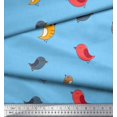 thumbnail image 3 of Soimoi Poly Georgette Fabric Bird Clip Art Printed Fabric 1 Yard 42 Inch Wide, 3 of 3