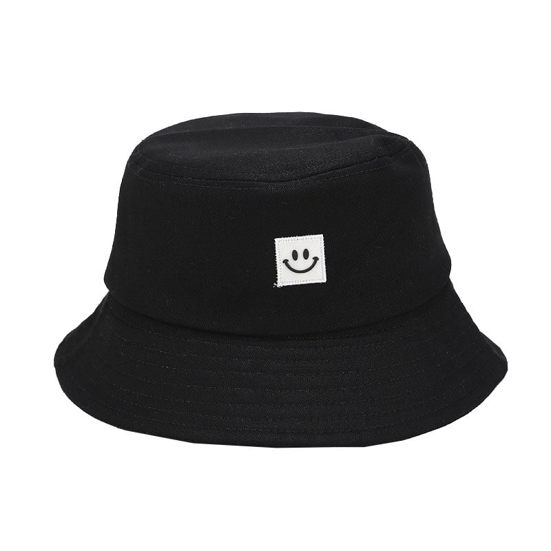 Unisex Flat Fisherman Hat,Vintage Smiley Face Bucket Hip Hop Sunscreen Fishing Outdoors Cap residentD