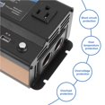 thumbnail image 3 of Inversor De Automóvil Inversor De Energía De Aleación De Aluminio Inversor De Automóvil De Onda Sinusoidal Modificada Con 4 Puertos Usb Luz De Ambiente Para Tableta De Teléfono，12-110V / Fwd-3000W Minnieouse VI009164-02, 3 of 7