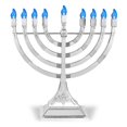 thumbnail image 5 of Candelabro Menorá Eléctrica LED Zion Judaica Plata 30 cm, 5 of 5