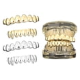 thumbnail image 2 of Hip Hop Styles Brass Dentals Grillzs Set Removable Mouth Grillzs Top Bottom Accessory Party Wear Teeth Decorations, 2 of 8