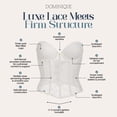 thumbnail image 4 of Dominique Annabel Strapless Lace Longline Bridal Bra #7749 - Plunge Front, Detachable Garters -Lingerie for Women, 4 of 6