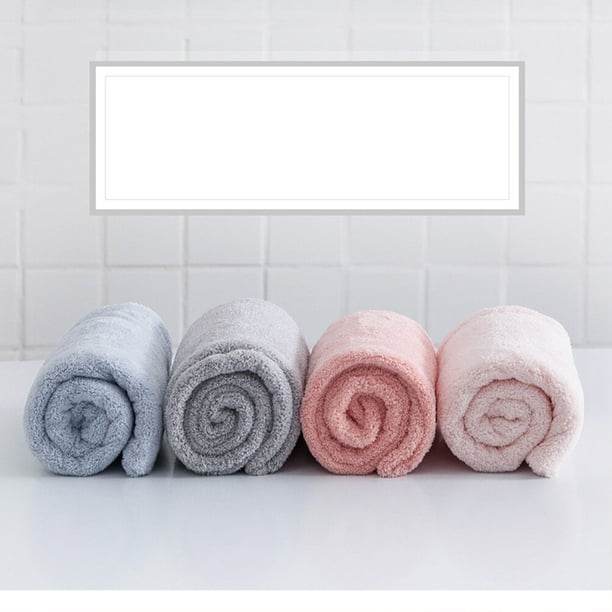 Toalla de secado rápido de coral para cabello grueso y absorbente (roja)