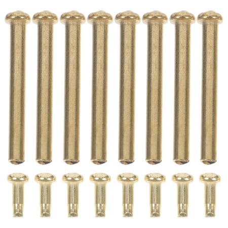 WHAMVOX 8 Sets Stainless Steel Shaft Rivet Hand Fan Replacement Golden