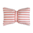 thumbnail image 1 of Striped Bow-Decorated Pillowcase 50x33cm Soft Velvet Bolster Pillow Suitable For Sofas Beds And Home Decor, 1 of 6