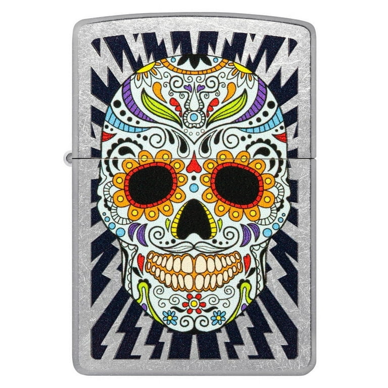 Zippo Sugar Skull Street Chrome Pocket Lighter - Walmart.com Zippo Sugar Skull Street Chrome Pocket Lighter - Walmart.com
