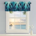thumbnail image 2 of Window Valance for Kitchen,Underwater Ocean Whale Polka Dot Rod Pocket Curtain Valances Short Curtains Drapes Panel,Watercolor Marine Life Window Treatment Topper for Living Room Bathroom Bedroom, 2 of 9
